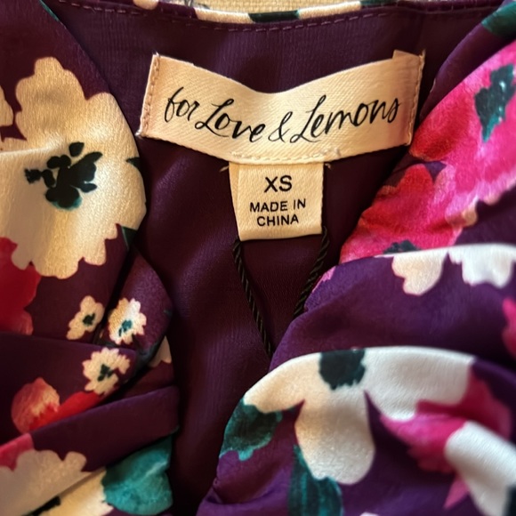 For Love And Lemons Penny Blouse in Fuchsia, Size XSmall - Picture 13 of 16